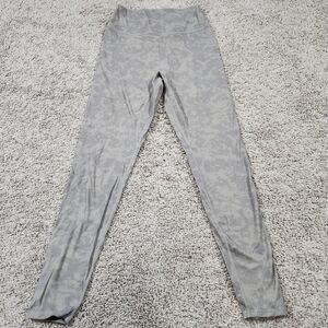 Women's Tan and Gray Camouflage Leggings with Thick Tummy Compression size L